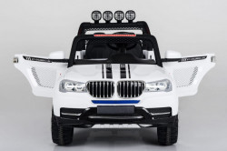 BMW X5 - BestTop Auto na akumulator sa kožnim sedištem i mekim gumama - Beli - Img 2