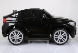 BMW X6 M Licencirani dvosed na akumulator sa kožnim sedištima i mekim gumama - Crni - Img 12