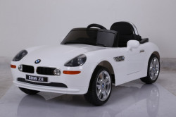 BMW Z8 2018 Licencirani auto za decu na akumulator sa kožnim sedištima i mekim gumama Beli