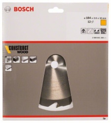 Bosch List kružne testere Construct Wood 184 x 16 x 2,6 mm 12 184 x 16 x 2,6 mm 12 ( 2608641200 )-2