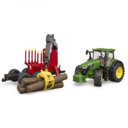 Bruder traktor John deere 7R 350 sa prikolicom za drva ( 031541 ) - Img 3