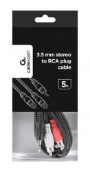 Cablexpert audio kabl CCA-458-5M 3.5mm-2xRCA M 5m - Img 3