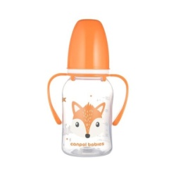 Canpol babies flasica sa drskama cute animals 120ml (11/823) - orange ( 11/823_ora )