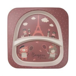 Canpol babies set za hranjenje 5 delova 9/227 - bonjour paris dark red ( 9/227_red )  - Img 3