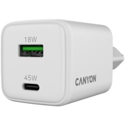 Canyon CU45AC GaN 45W 1xPD 1xQC EU White charger  ( CNS-CUW45AC ) -2