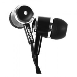 Canyon EPM- 01 stereo earphones with microphone, black, cable length 1.2m, 23*9*10.5mm,0.013kg ( CNE-CEPM01B ) - Img 2
