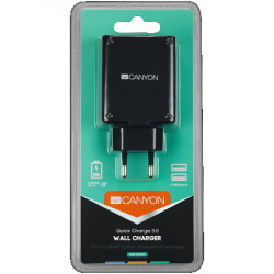 Canyon H-07 universal 2xUSB AC charger (in wall) with over-voltage protection(1 USB with Quick Charger QC3.0), Input 100V-240V, Output USB5 - Img 2