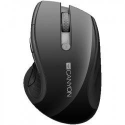 Canyon MW-01 2.4GHz wireless mouse with 6 buttons, optical tracking - blue LED, DPI 100012001600, Black pearl glossy, 113x71x39.5mm, 0.07kg - Img 1