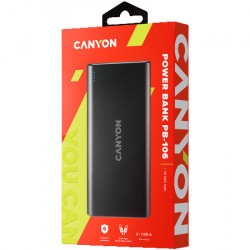 Canyon PB-106 Power bank 10000mAh Li-poly battery Black ( CNE-CPB1006B )  - Img 2