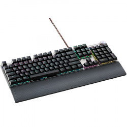 Canyon wired gaming keyboard,black 104 mechanical switches,60 million times key life, 22 types of lights,Removable magnetic wrist rest,4 Mu - Img 3