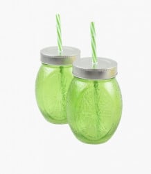 Čaša sa slamčicom - dve u setu - zelena ( 24730 )  - Img 2