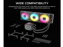 Corsair nautilus 360/argb/360mm/triple fan/vodeno hladenje/crna Kuler za CPU  ( CW-9060093-WW ) -2