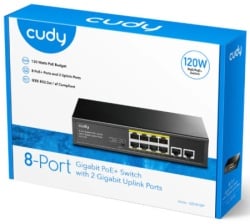 Cudy GS1010PS2 8-Port Gigabit PoE+ Switch with 2 Gigabit Uplink ports and 2 Gigabit SFP slot 120W-4