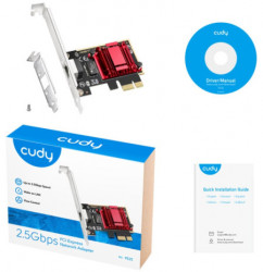 Cudy PE25 RJ45 2.5Gbps PCI Express Network Adapter, RTL8125 - Img 1