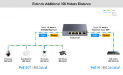 Cudy POE40 60W/30W gigabit POE+ extender, 802.3af/802.3at standard, data power 100 meters, metal - Img 2