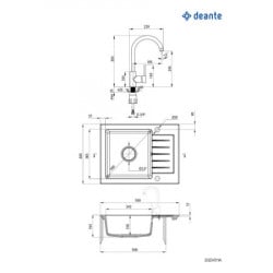 Deante zorba set wh sudopera zqz a11a + ben l62m-zqzaa11a - Img 2