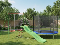 Dečiji komplet ACTIVE za dvorište (ACT) Tobogan + Ljuljaska + Trambolina