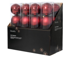 Dekordom dekoracija - hanging bauble set mix 4pcs 14cm 021298 - oxblood - kmg ( 045592 )