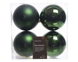 Dekordom novogodišnja dekoracija - hanging bauble set mix 4pcs 10cm 022187 - pine green - kmg ( 043302 )-2