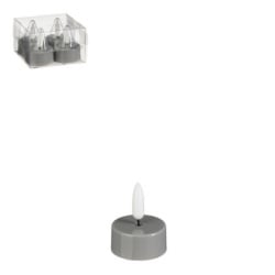 Dekordom novogodišnja dekoracija - led candle set 4pcs 1145633 - grey - edl ( 041438 )-2