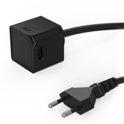 Designnest Usb cube produžni kabl, crni ( 10464bk/eueumc )