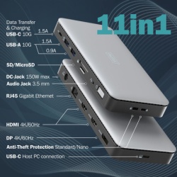 Digitus USB-C 11u1 docking stanica ( da-70917 )-2