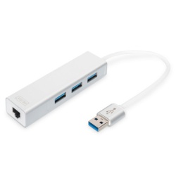 Digitus USB hub 4 3.0 porta + Lan adapter ( da-70250-1 )