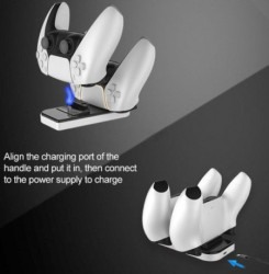 Docking station drzac sa USB punjacem za 2 PS5 kontrolera HBP-275 CRNI 052802 - Img 2