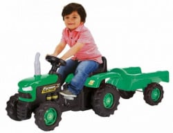 Dolu Traktor na pedale sa prikolicom crno-zeleni ( 080530 ) - Img 6