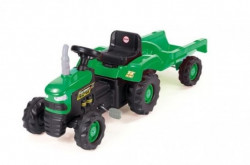 Dolu Traktor na pedale sa prikolicom crno-zeleni ( 080530 ) - Img 3