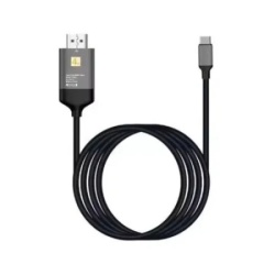 E-green Kabl 3.1 USB tip C - HDMI (30Hz), metalni 1.8m crni