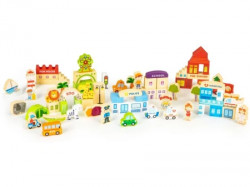 Eco Toys Drvene edukativne kocke city zoo 120 komada ( HM015501 ) - Img 4