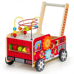 Eco toys edukativna drvena guralica sa kockama - vatrogasac ( TL09025 )