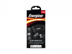 Energizer Max Universal CarKit 2USB+Lightning Cable Black 3, 4A ( CKITB2CLI3 )