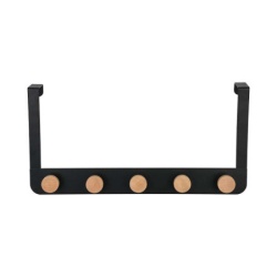 Estia es02-18283 čiviluk za vrata sa 5 kukica metal drvo crni