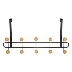 Estia es02-18313 čiviluk za vrata sa 10 kukica metal crni