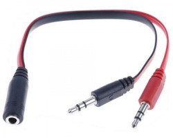 Fast asia adapter audio 3.5mm stereo jack (M) na 2x3.5mm stereo jack (2xM)