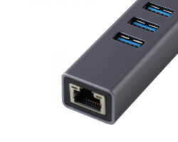 FastAsia adapter-konvertor tipC na 3xUSB 3.0+RJ45 meta - Img 5