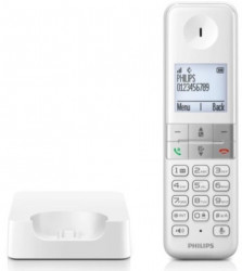 Fiksni bezicni telefon Philips D470 Ekran1.8inc, BLOCK, Polifon, White - Img 1