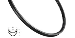 Force felga prime 622x21, 32h, crna ( 702334 )