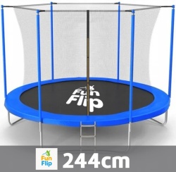 Fun Flip Trambolina 244cm sa unutrašnjom sigurnosnom mrežom - 150 kg nosivosti ( FF-244-BL-IN )