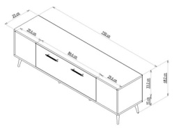 Futrix Tv komoda belo print na vratima 2 ( 38563 ) -2