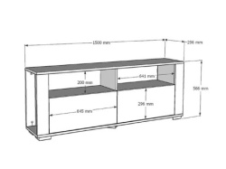 Futrix  Tv komoda Sona belo sa led rasvetom ( 38681 ) -4