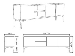 Futrix  Tv komoda Style antracit - dezen ( 38434 ) -2