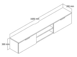 Futrix Tv komoda zidna Atlantik bor - belo ( 34618 ) -4