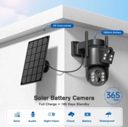 Gembird CAM-IP4MP-TQ7 GMB kamera 4MP(2mp+2mp) H.265 EU Solar Camera, 2 Inch, ICSEE App, 2.8mm, IP66-5