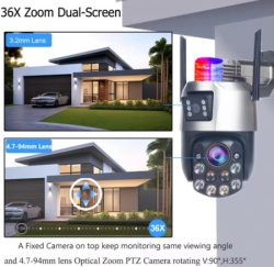 Gembird cam-ip6mp-ep5-36x zoom gmb kamera  6 mpix microsd icsee xmeye pro app two-way voice ptz ip66,2x3.6mm-9