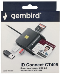 Gembird CRDR-CT405 smart card reader USB2.0 Citac licne karte, sobracajne bank. +SD+TF+SIM reader (1119) - Img 3