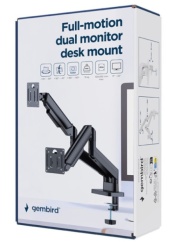 Gembird MA-DA2-06 Podesivi dupli stoni drzac za monitor, tilt, 17-32 max.10kg Black-1