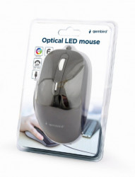 Gembird MUS-6B-02 optical LED mouse, USB, black - Img 2